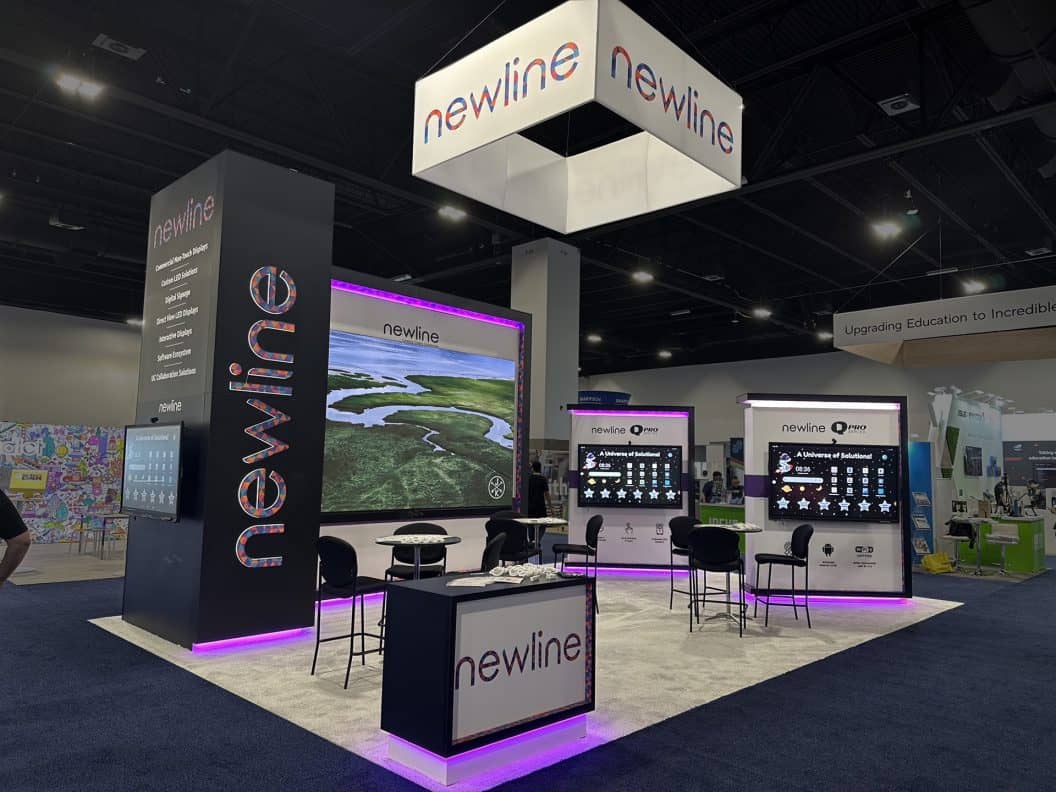 Newline Interactive trade show booth exhibiting at ISTE