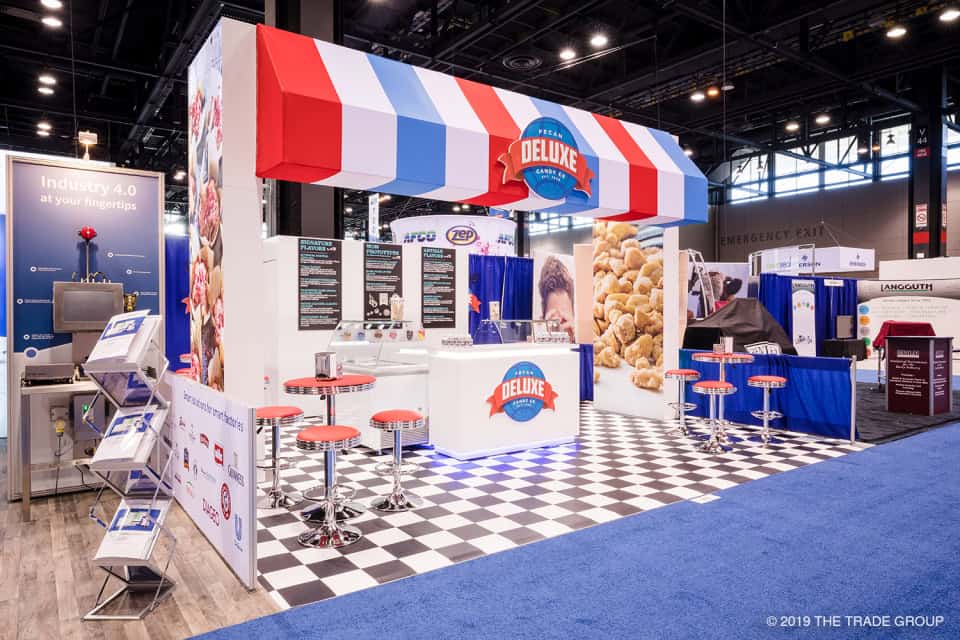 trade show booth by creative marketing team